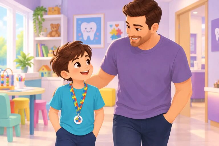 Como lidar com a falta de cooperação do seu filho autista no dentista